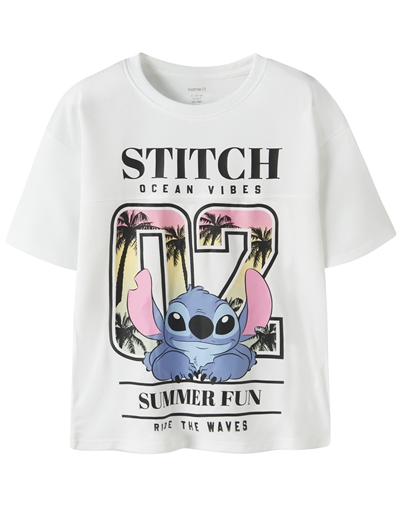 Name It - NKFAfturi Stitch Top - Bright White